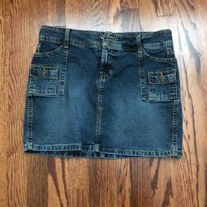 L.e.i Denim Skirt 5 Front Pockets. Cotton Nylon Spandex